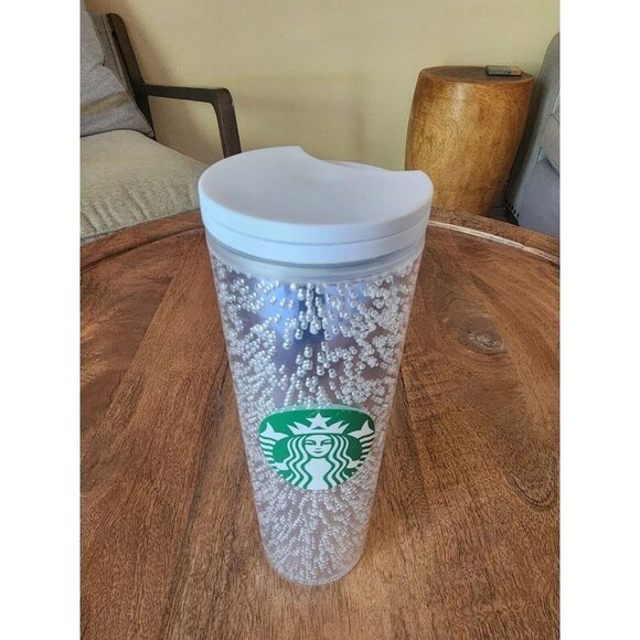 2020 Starbucks Platinum Silver Champagne Bubbly Tumbler Cup Mug 16oz - Picture 3 of 5